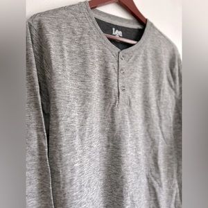 Gray Quarter Button Up Long Sleeve